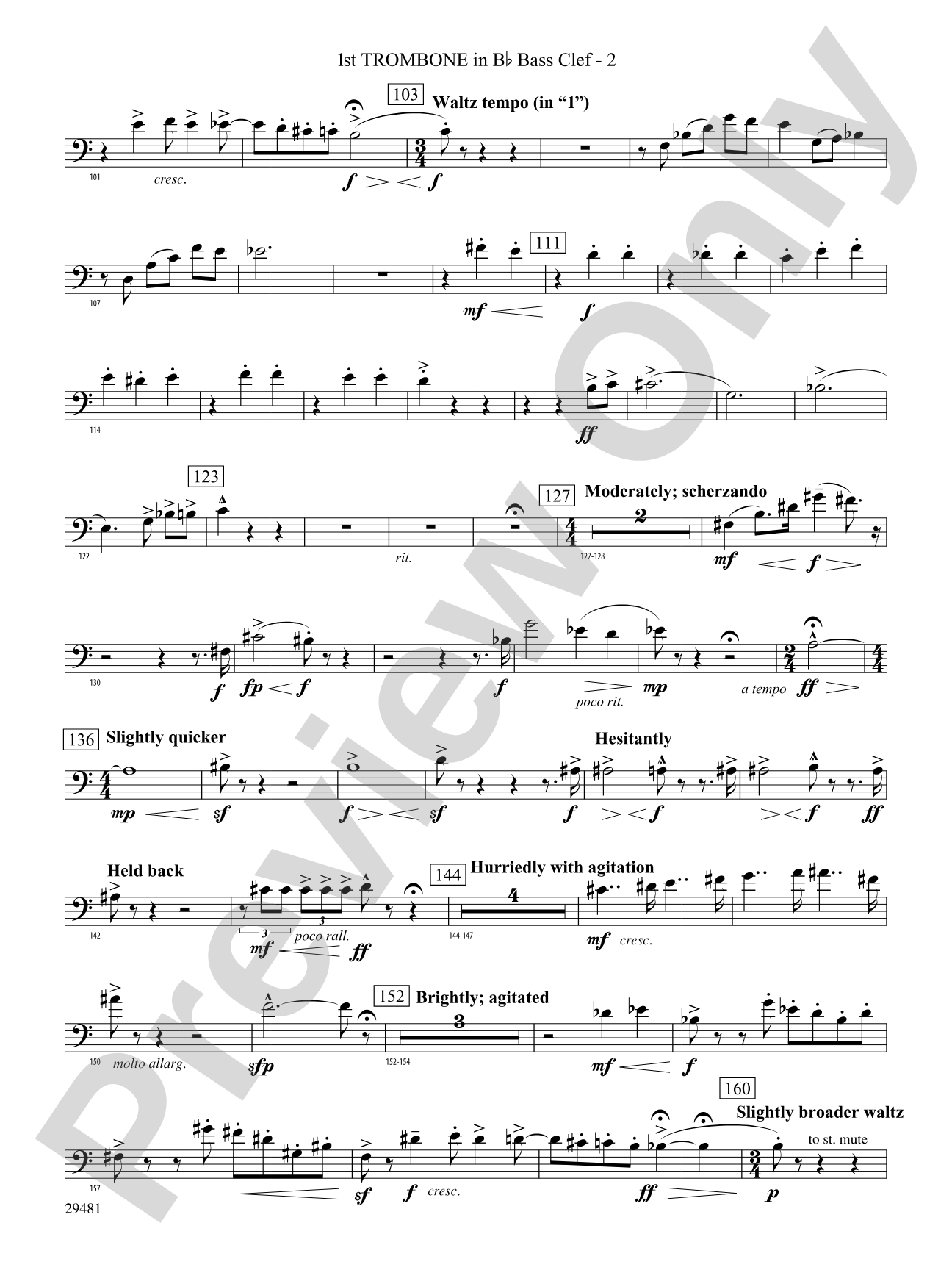 Casey at the Bat: (wp) 1st B-flat Trombone B.C.