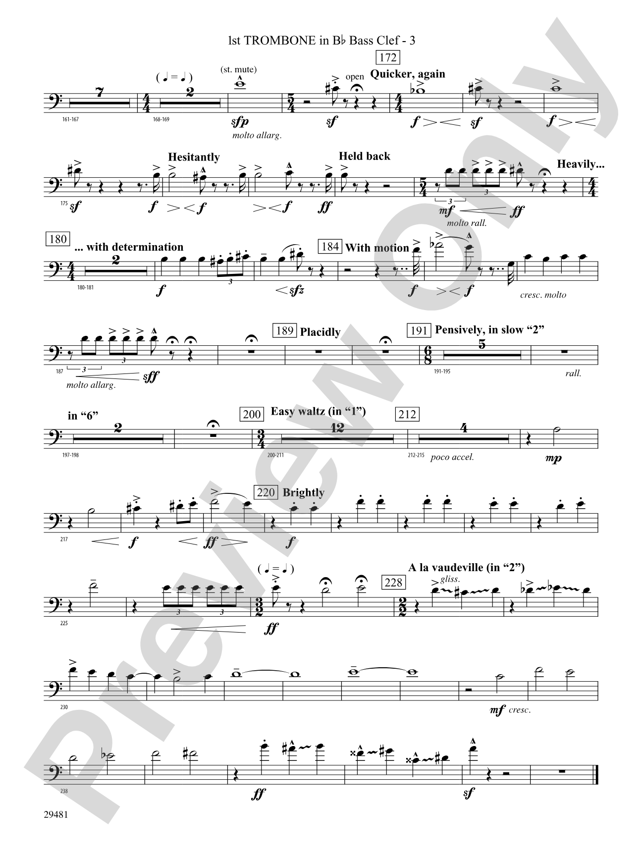 Casey at the Bat: (wp) 1st B-flat Trombone B.C.
