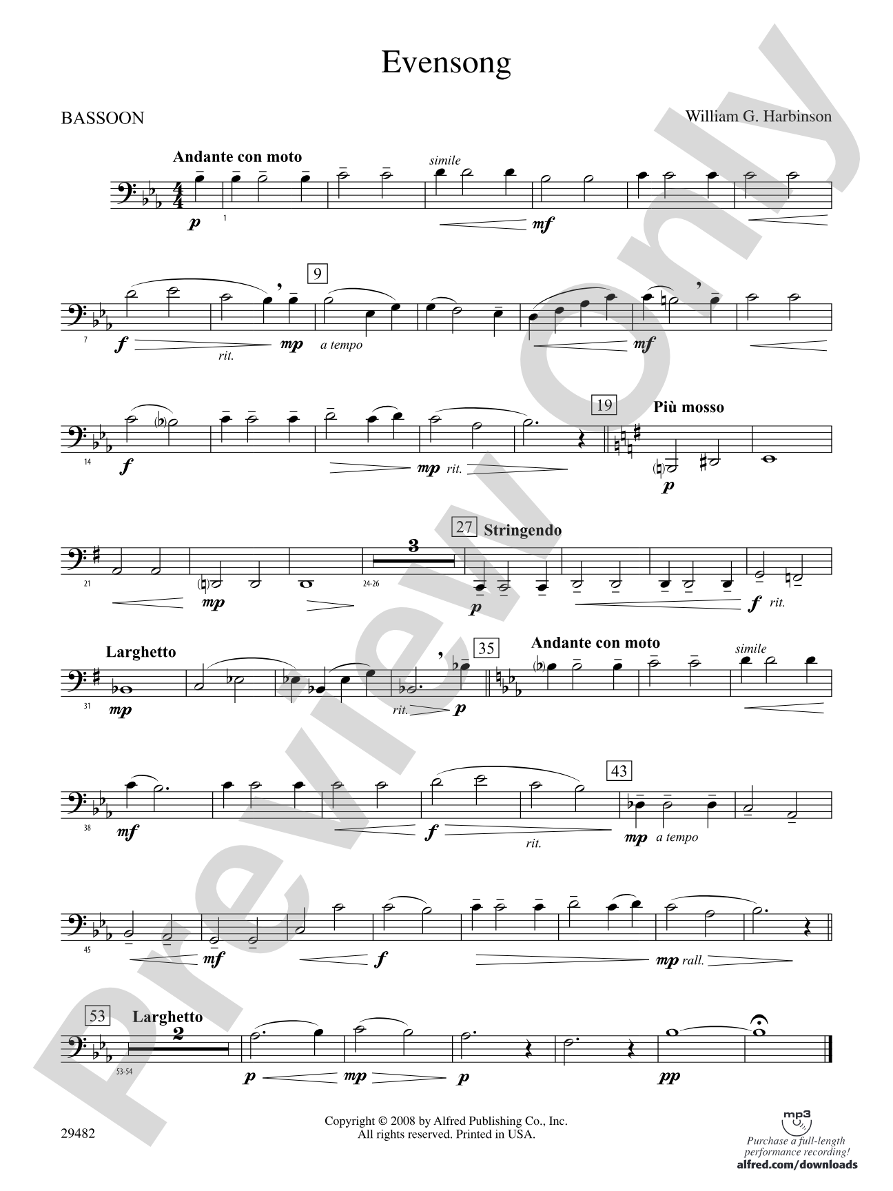 Evensong: Bassoon