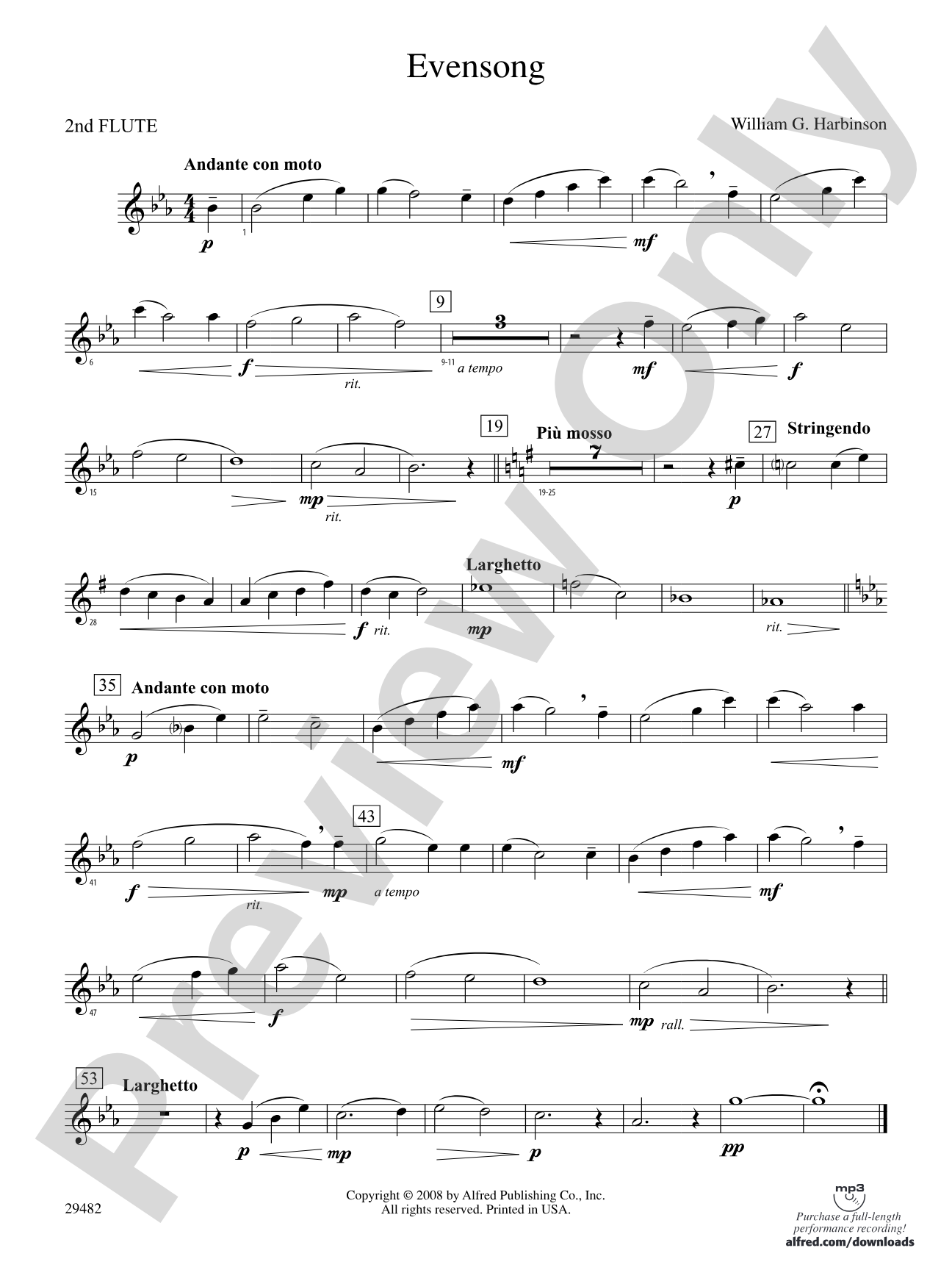 Evensong: 2nd Flute