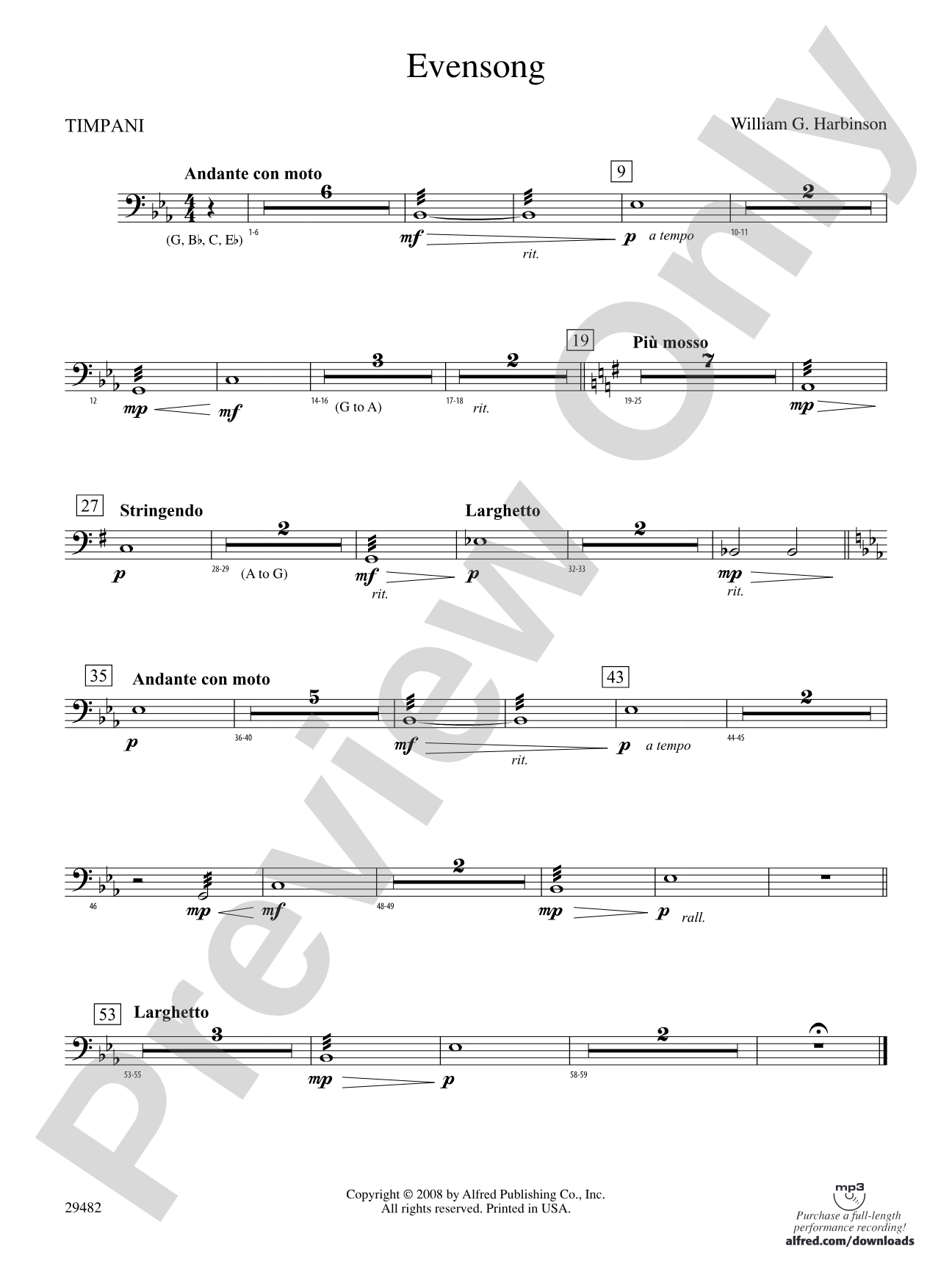 Evensong: Timpani