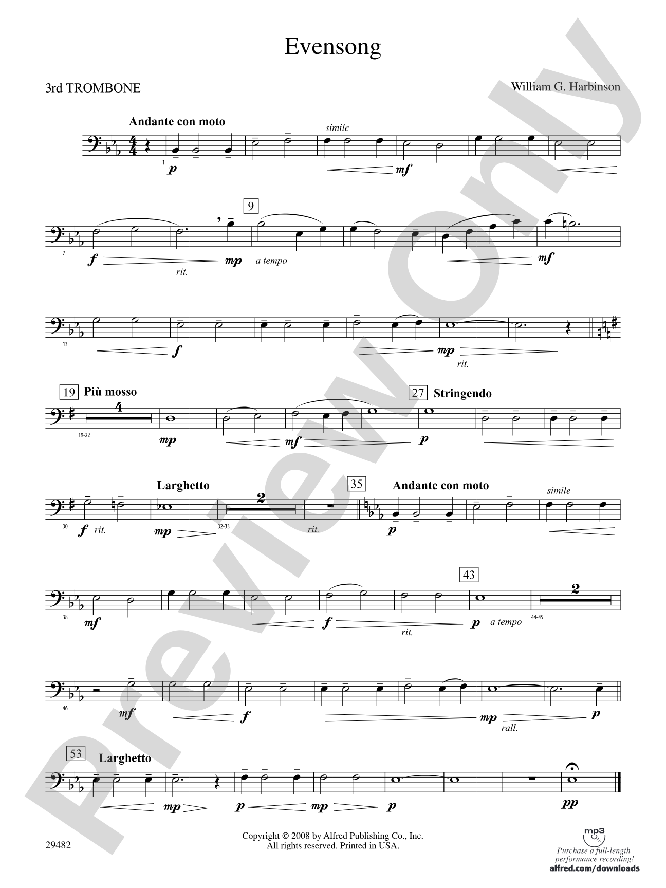 Evensong: 3rd Trombone