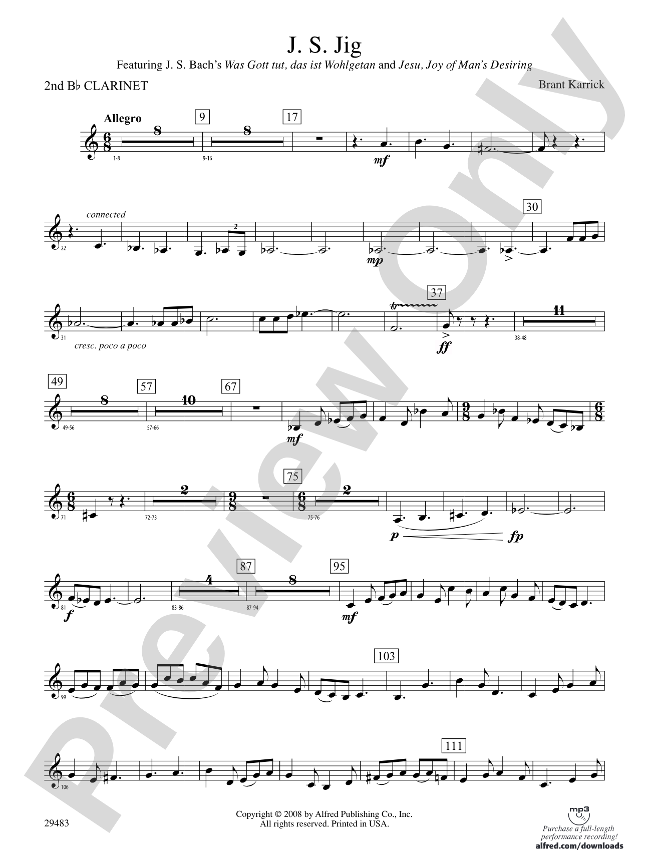 J.S. Jig: 2nd B-flat Clarinet