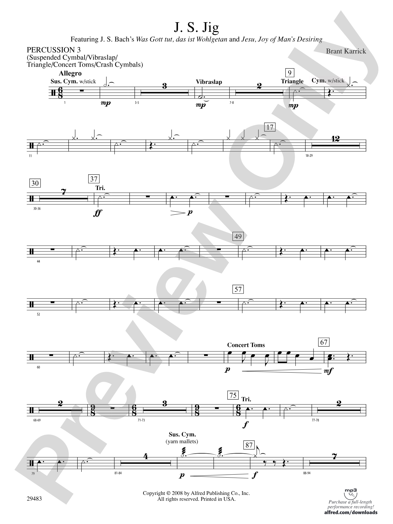 J.S. Jig: 3rd Percussion