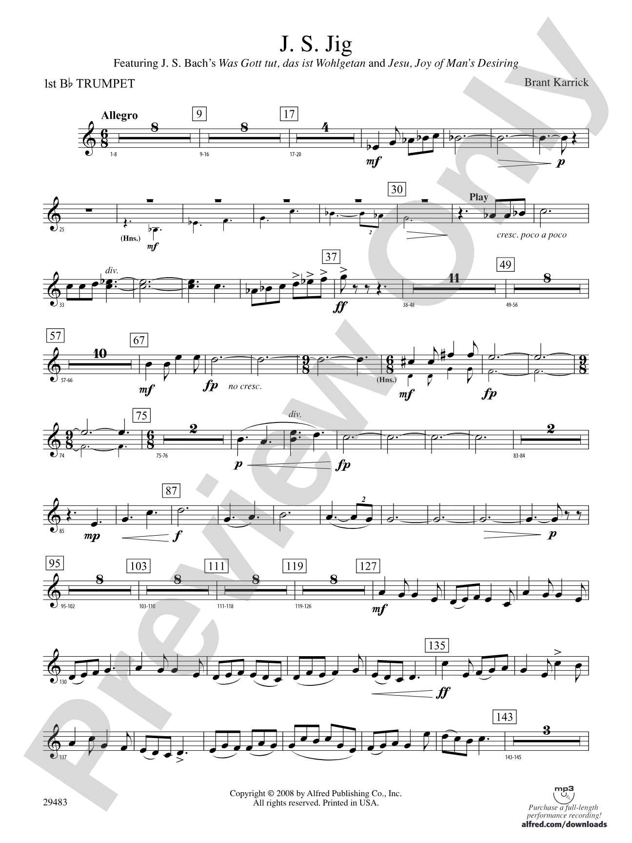 J.S. Jig: 1st B-flat Trumpet