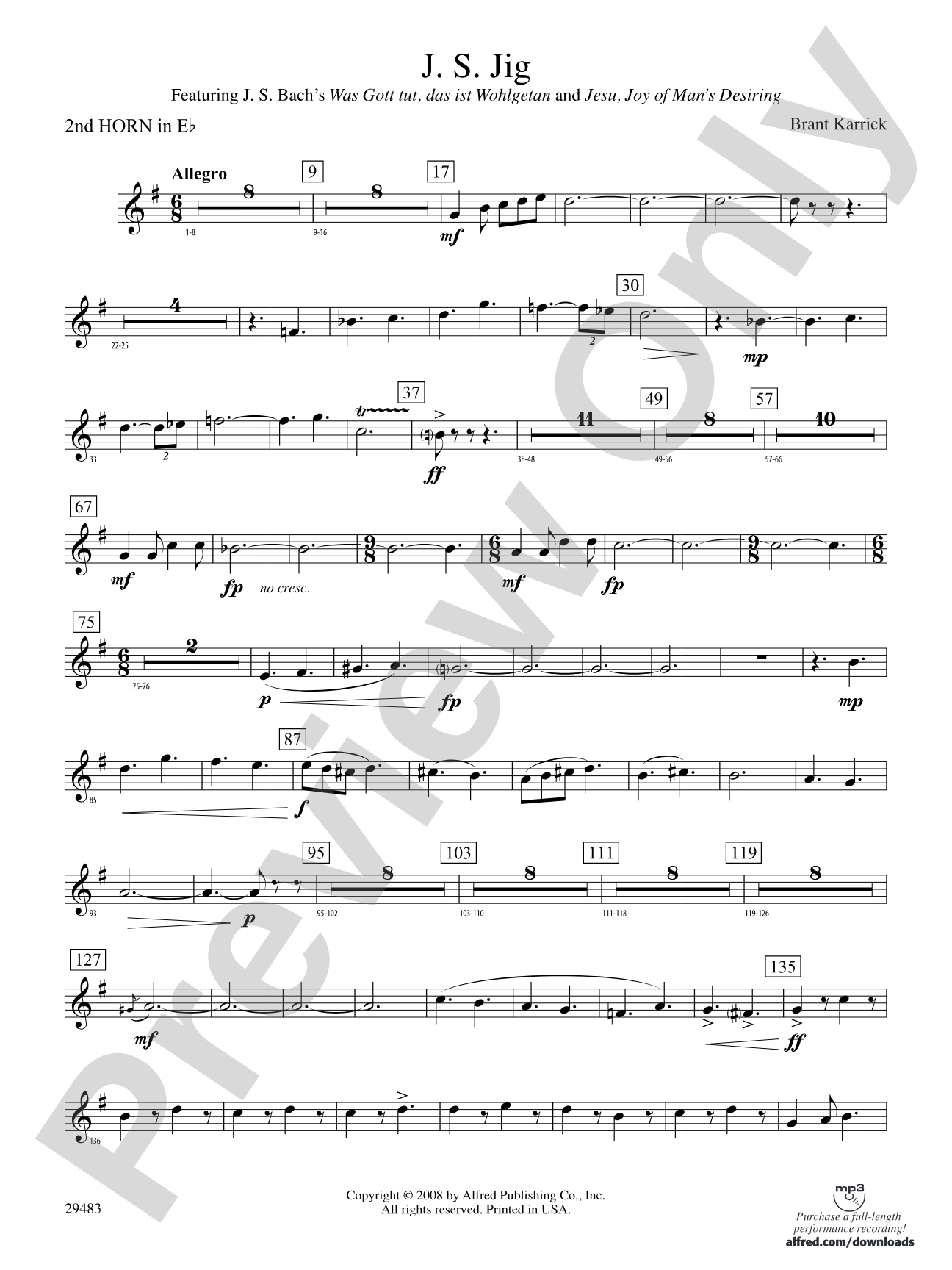 J.S. Jig: (wp) 2nd Horn in E-flat