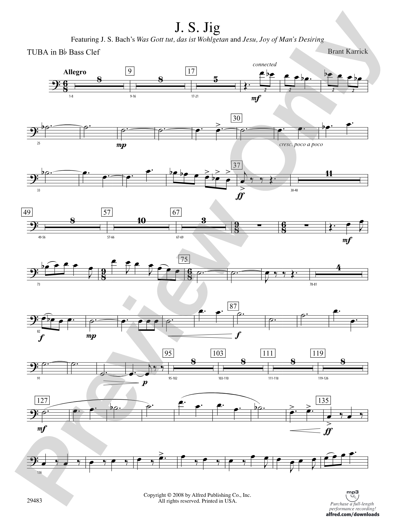 J.S. Jig: (wp) B-flat Tuba B.C.