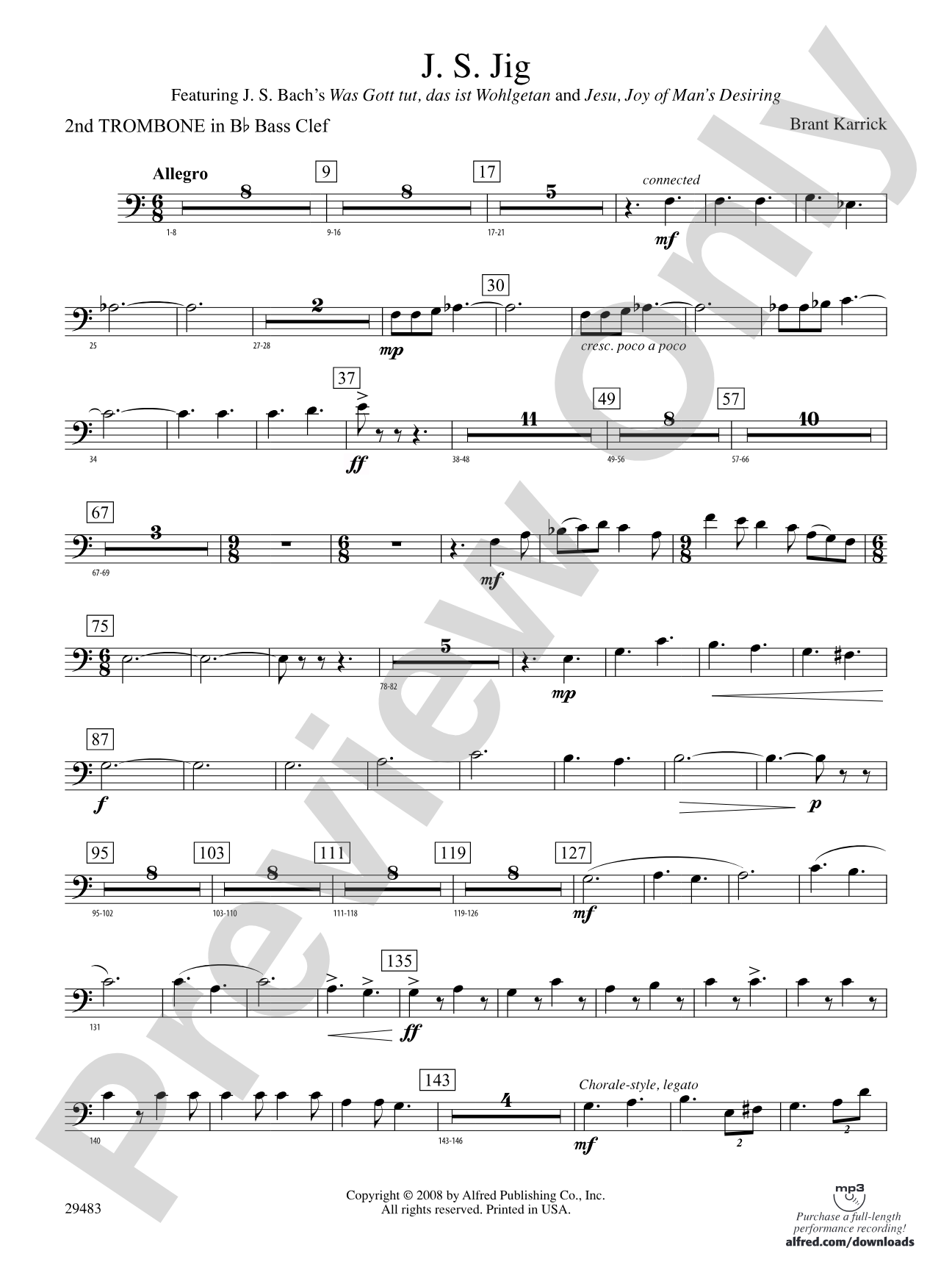 J.S. Jig: (wp) 2nd B-flat Trombone B.C.