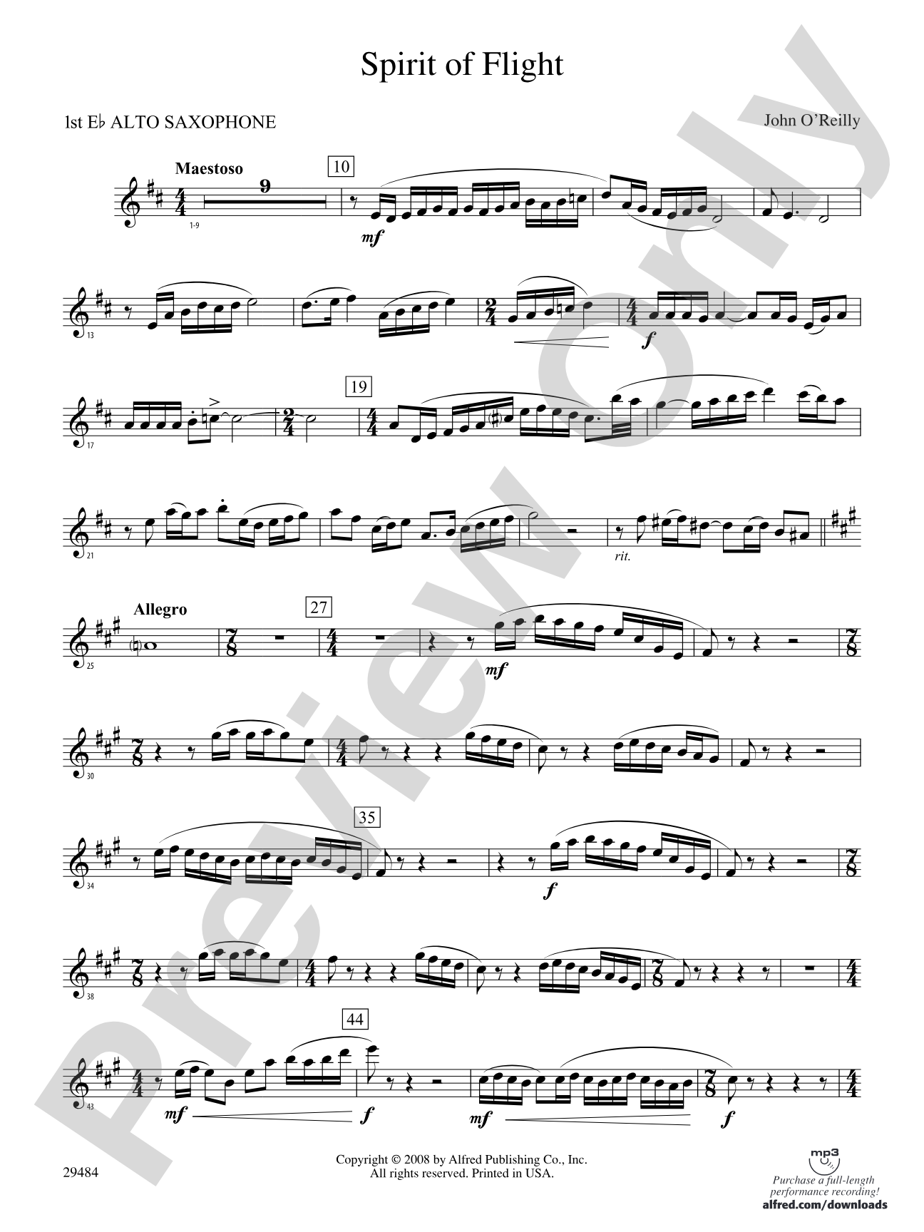 Spirit of Flight: E-flat Alto Saxophone