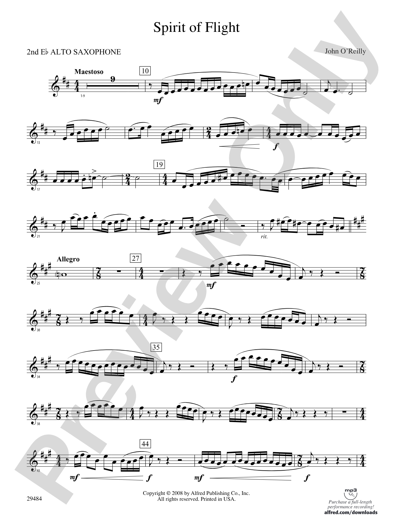 Spirit of Flight: 2nd E-flat Alto Saxophone