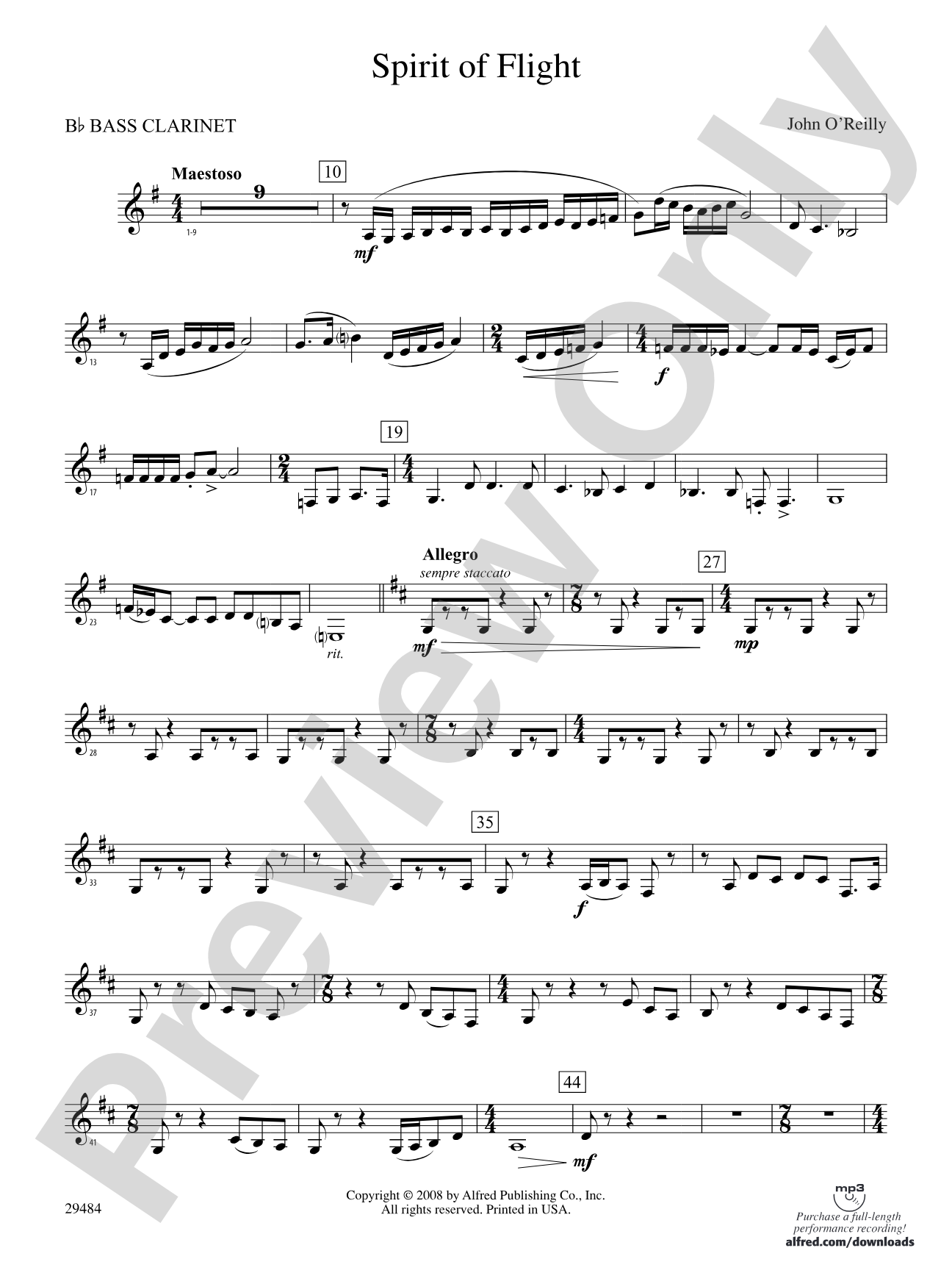 Spirit of Flight: B-flat Bass Clarinet