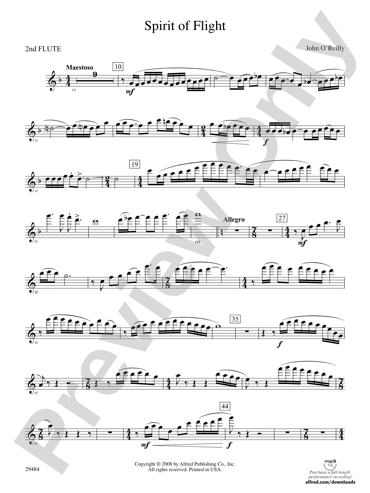 Spirit of Flight: 2nd Flute