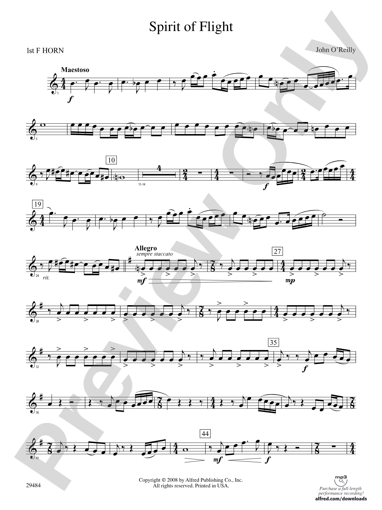 Spirit of Flight: 1st F Horn