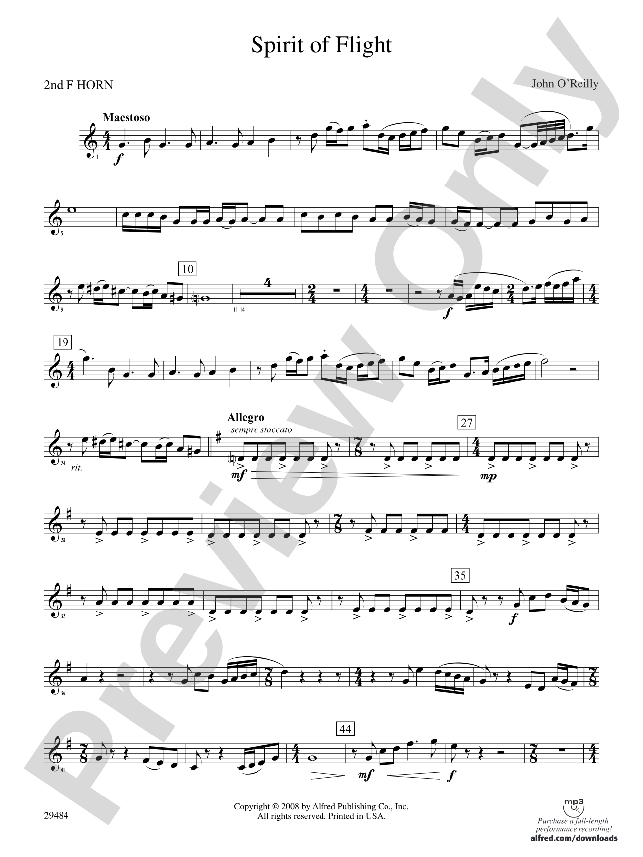 Spirit of Flight: 2nd F Horn