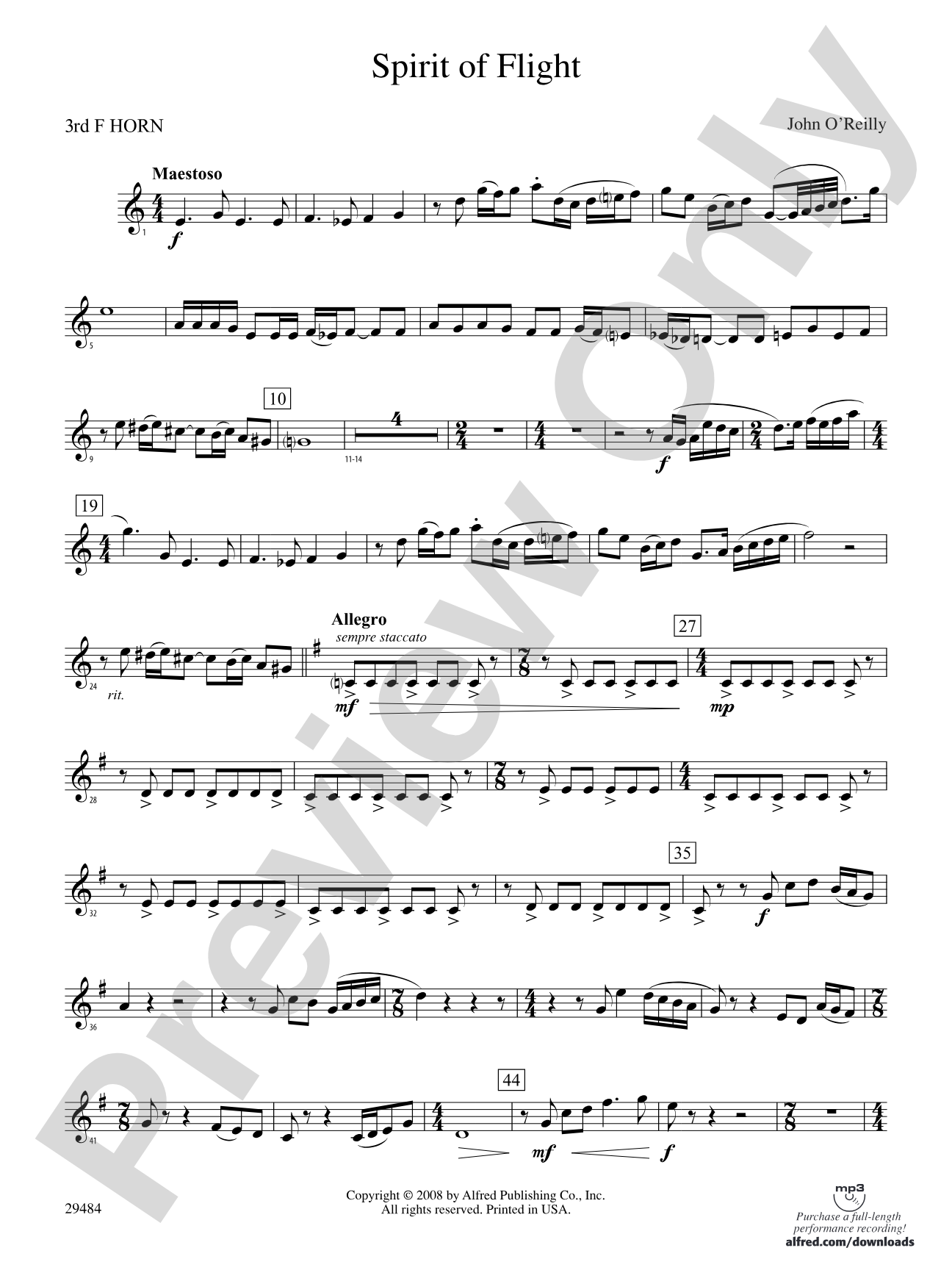 Spirit of Flight: 3rd F Horn