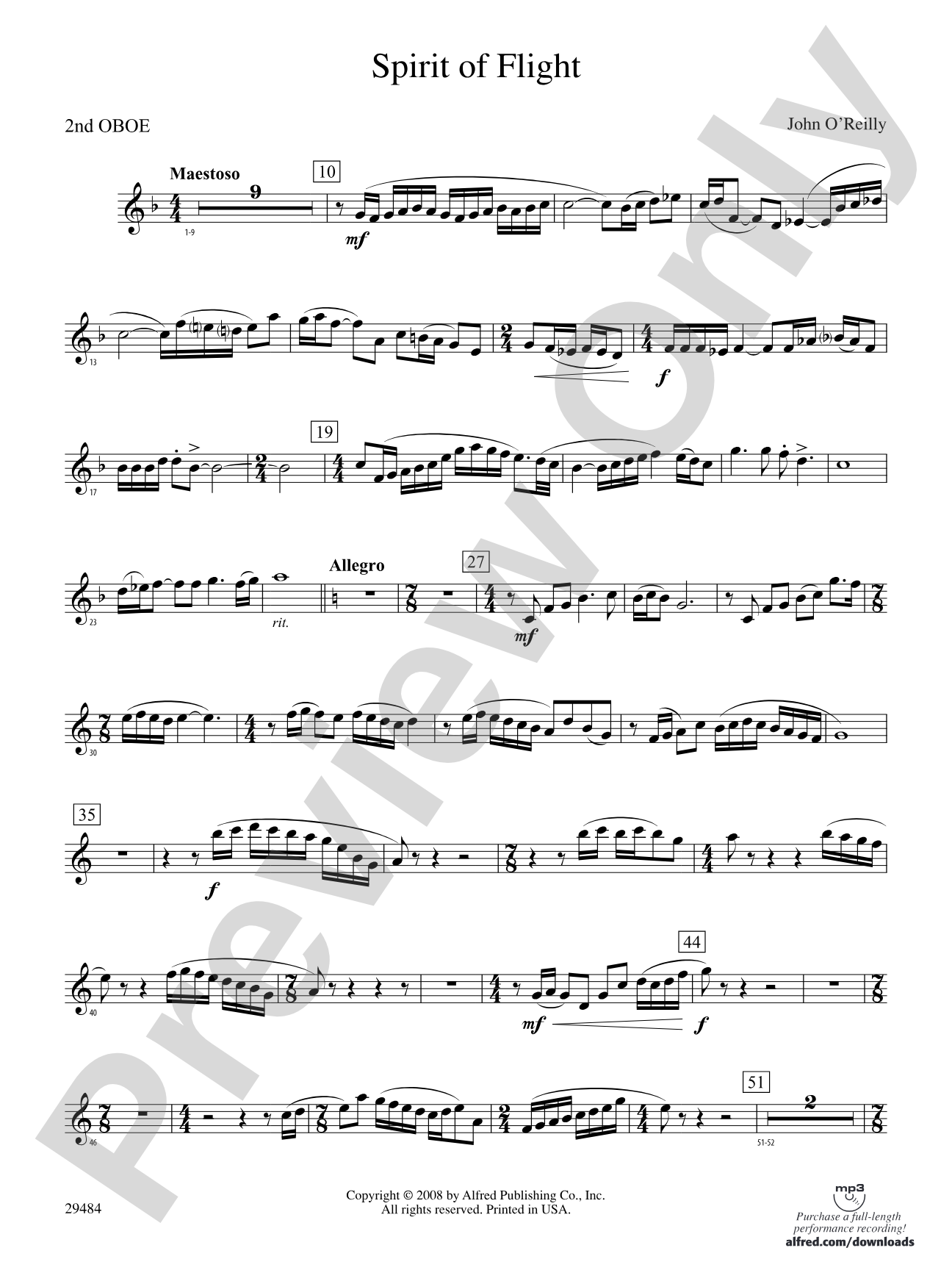 Spirit of Flight: 2nd Oboe