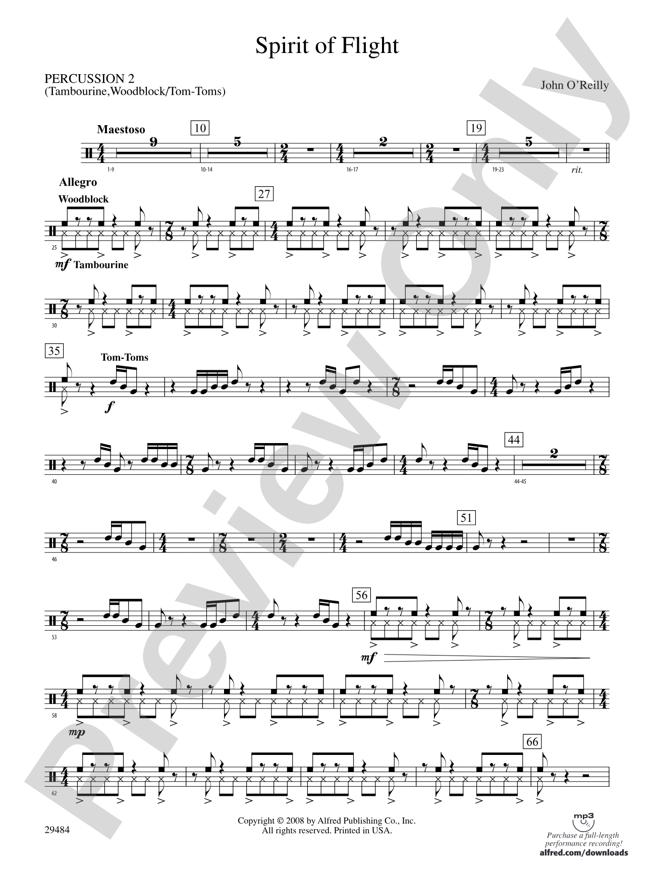 Spirit of Flight: 2nd Percussion