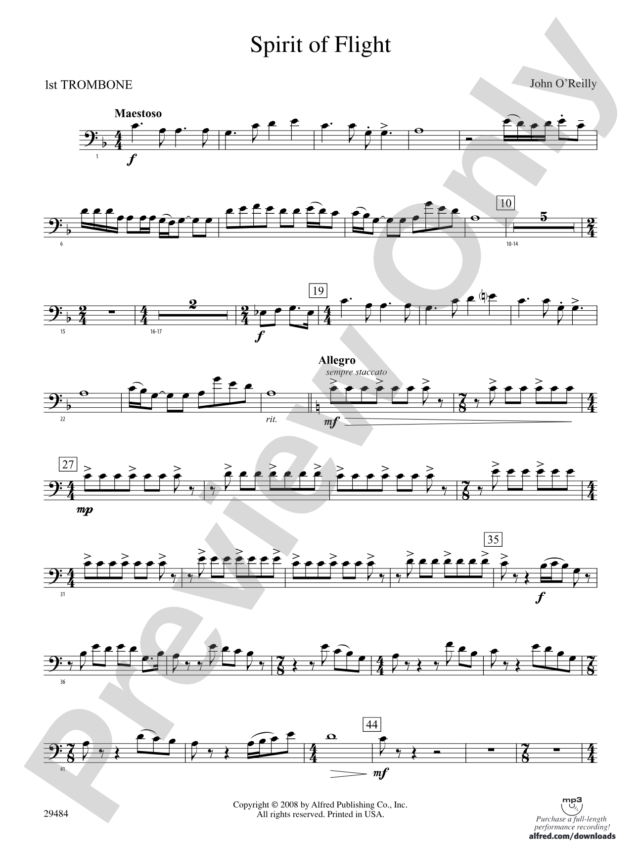 Spirit of Flight: 1st Trombone