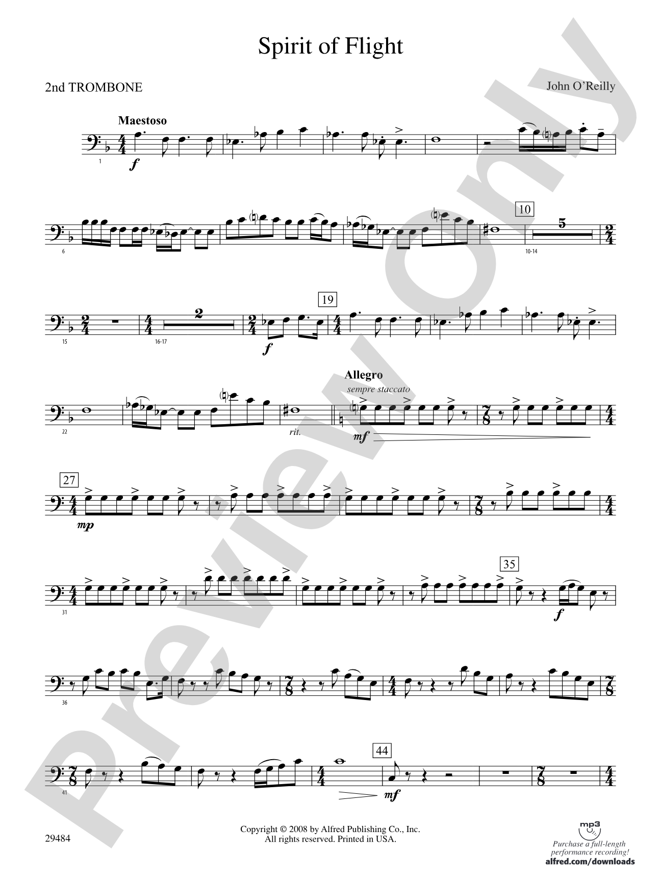 Spirit of Flight: 2nd Trombone