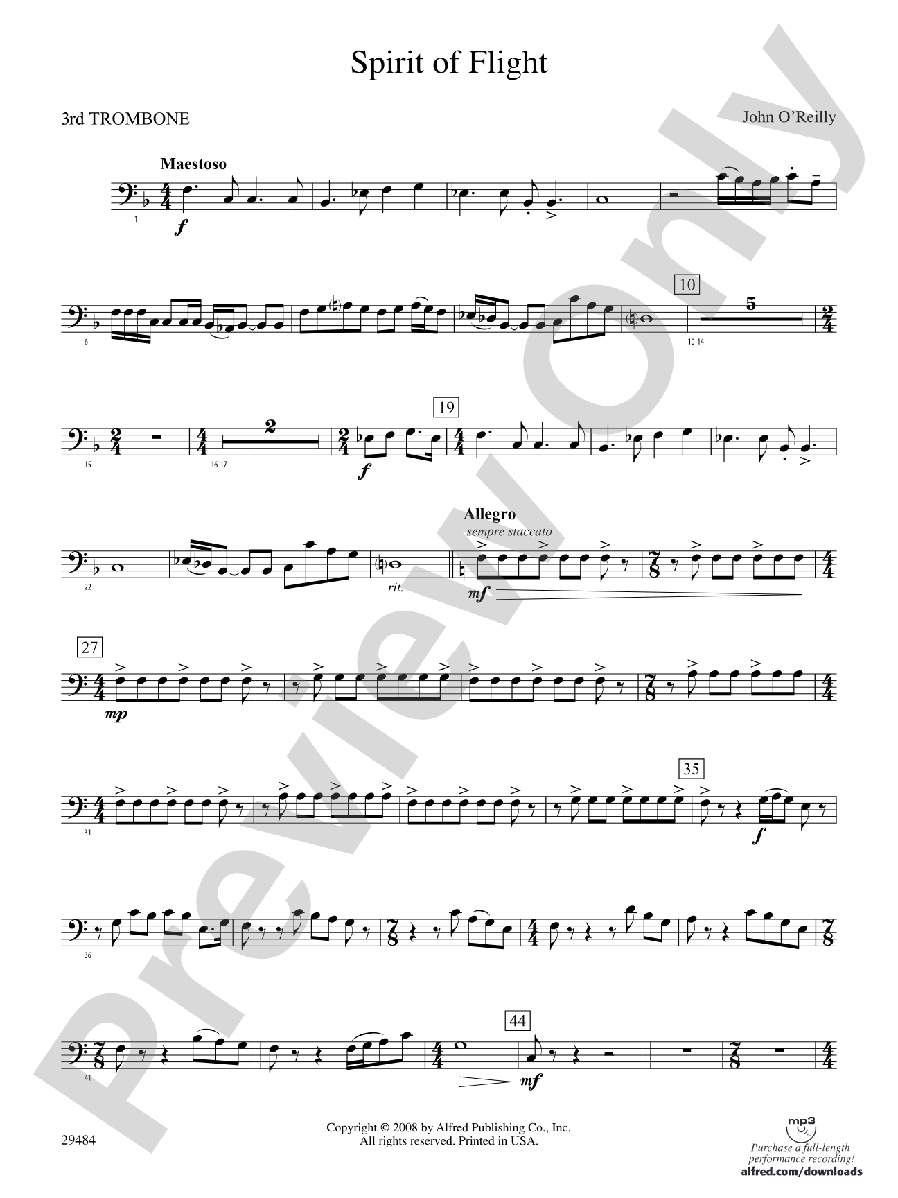 Spirit of Flight: 3rd Trombone