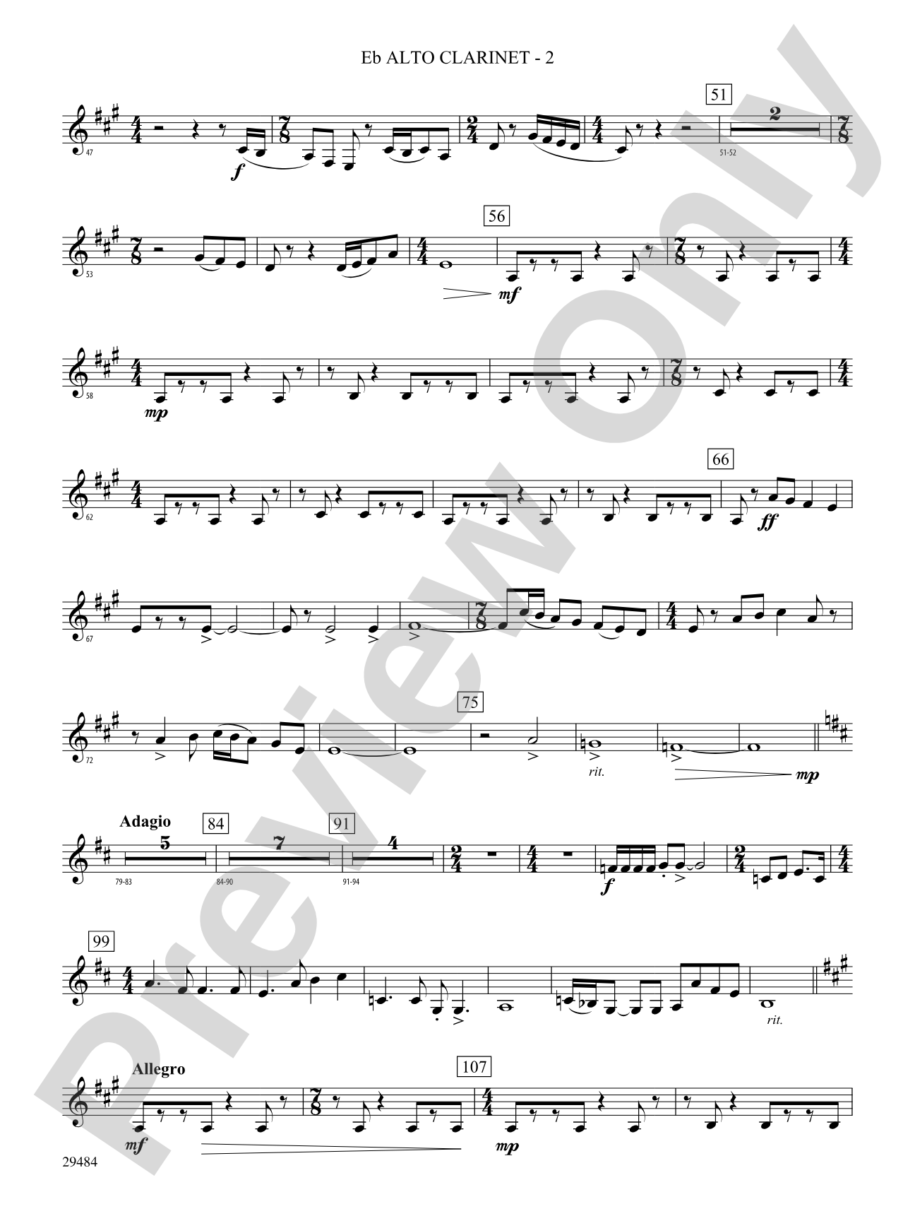 Spirit of Flight: (wp) E-flat Alto Clarinet