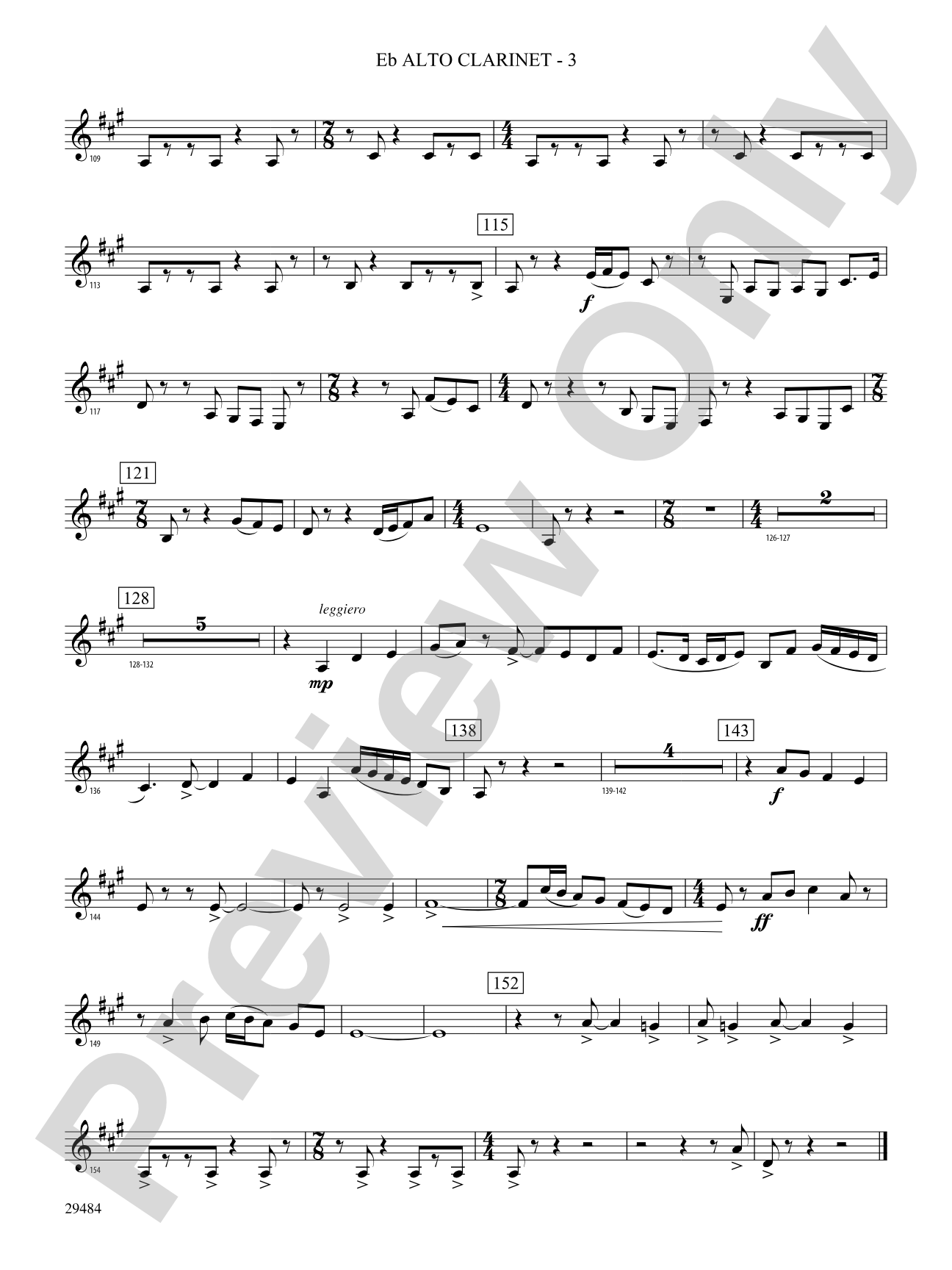 Spirit of Flight: (wp) E-flat Alto Clarinet