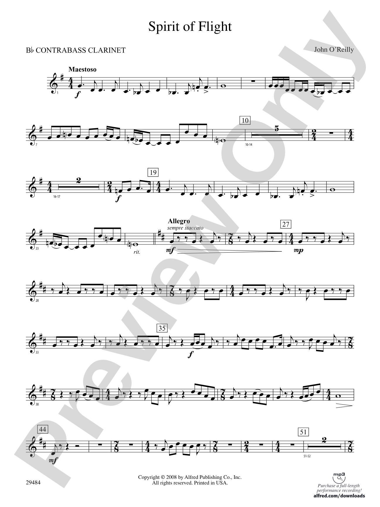Spirit of Flight: (wp) B-flat Contrabass Clarinet