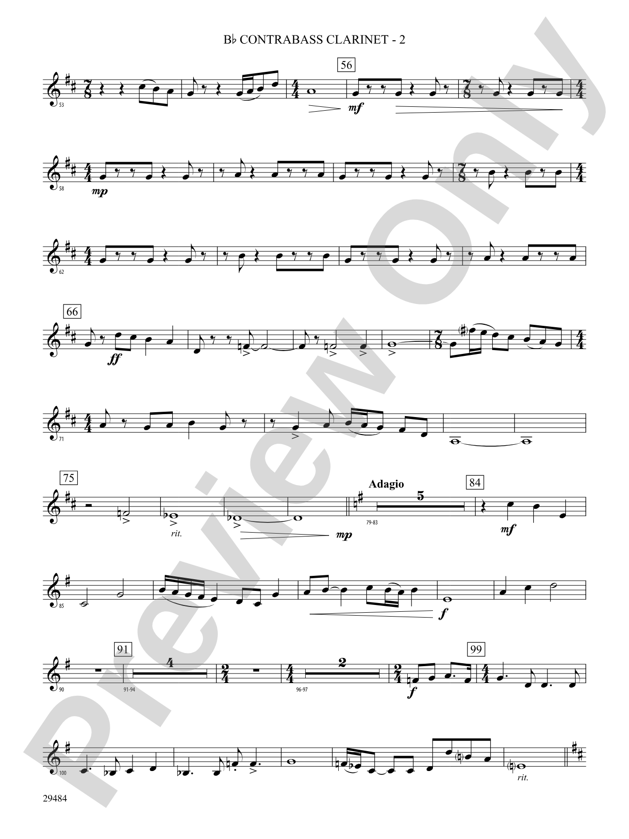 Spirit of Flight: (wp) B-flat Contrabass Clarinet