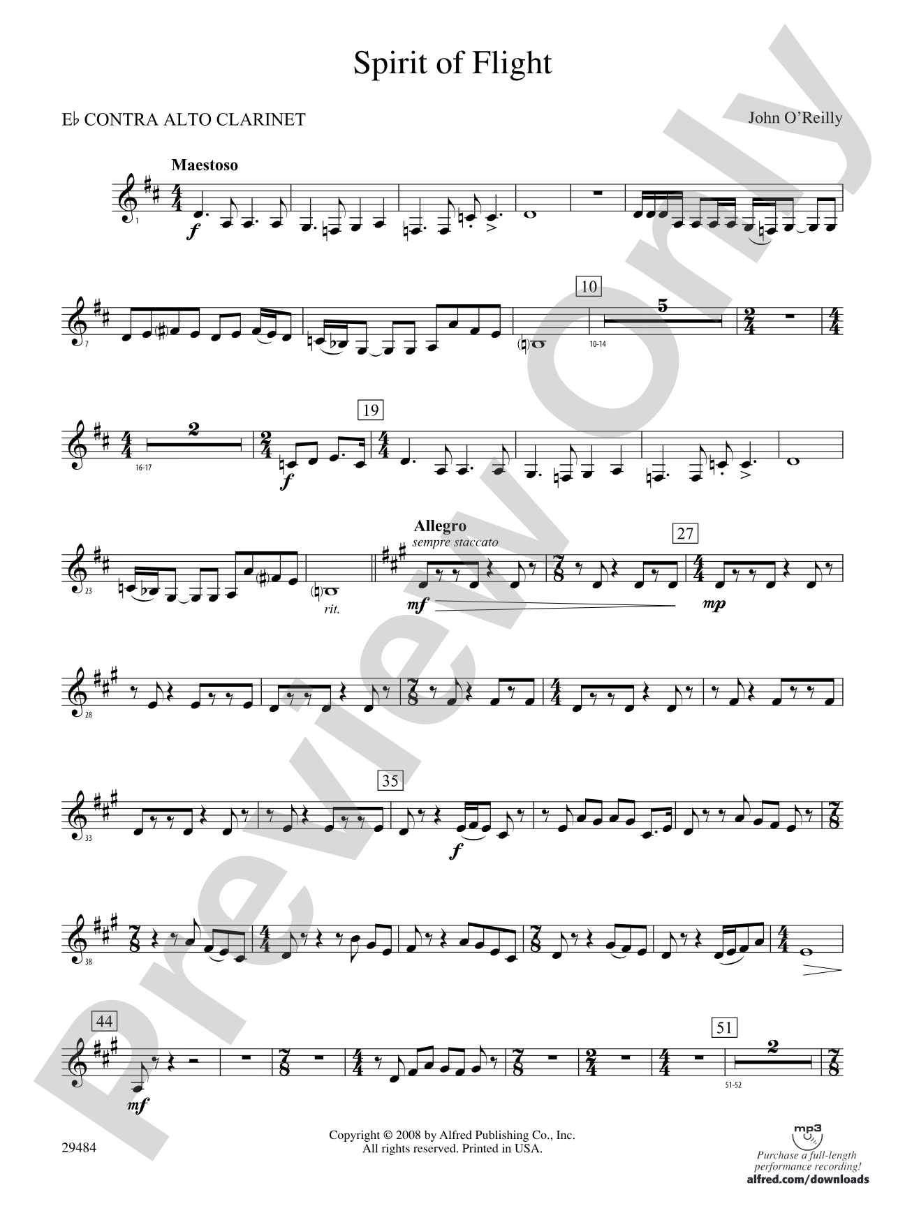 Spirit of Flight: (wp) E-flat Contrabass Clarinet