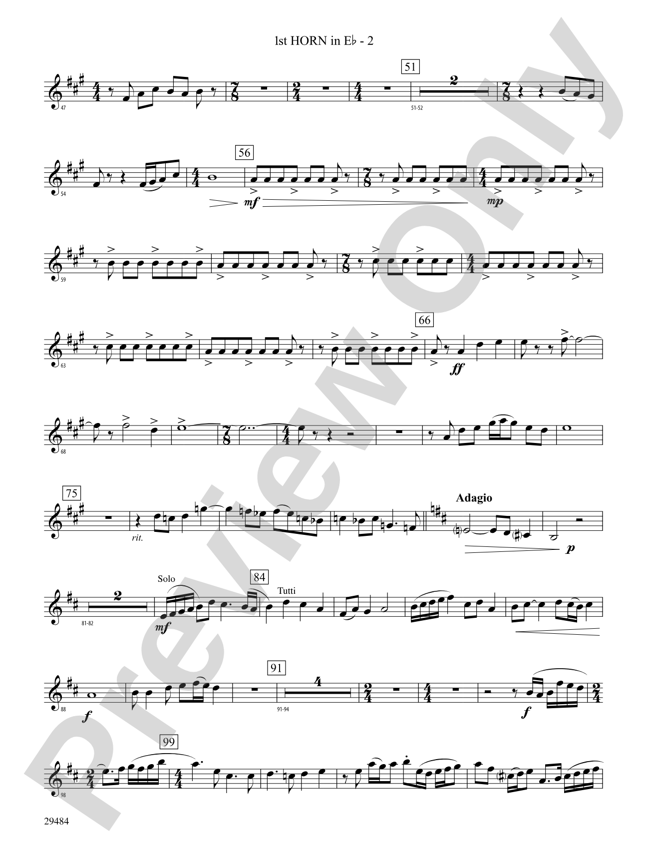 Spirit of Flight: (wp) 1st Horn in E-flat