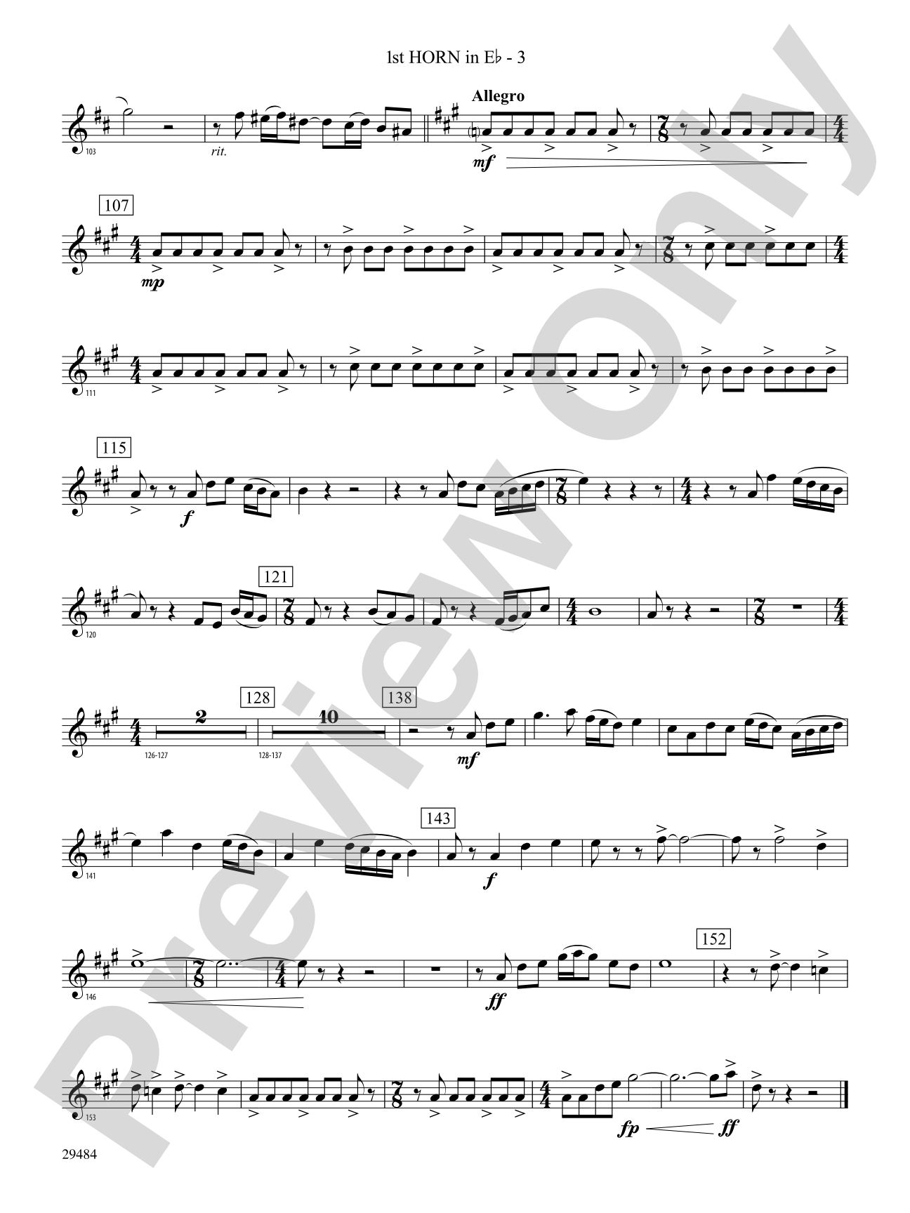 Spirit of Flight: (wp) 1st Horn in E-flat