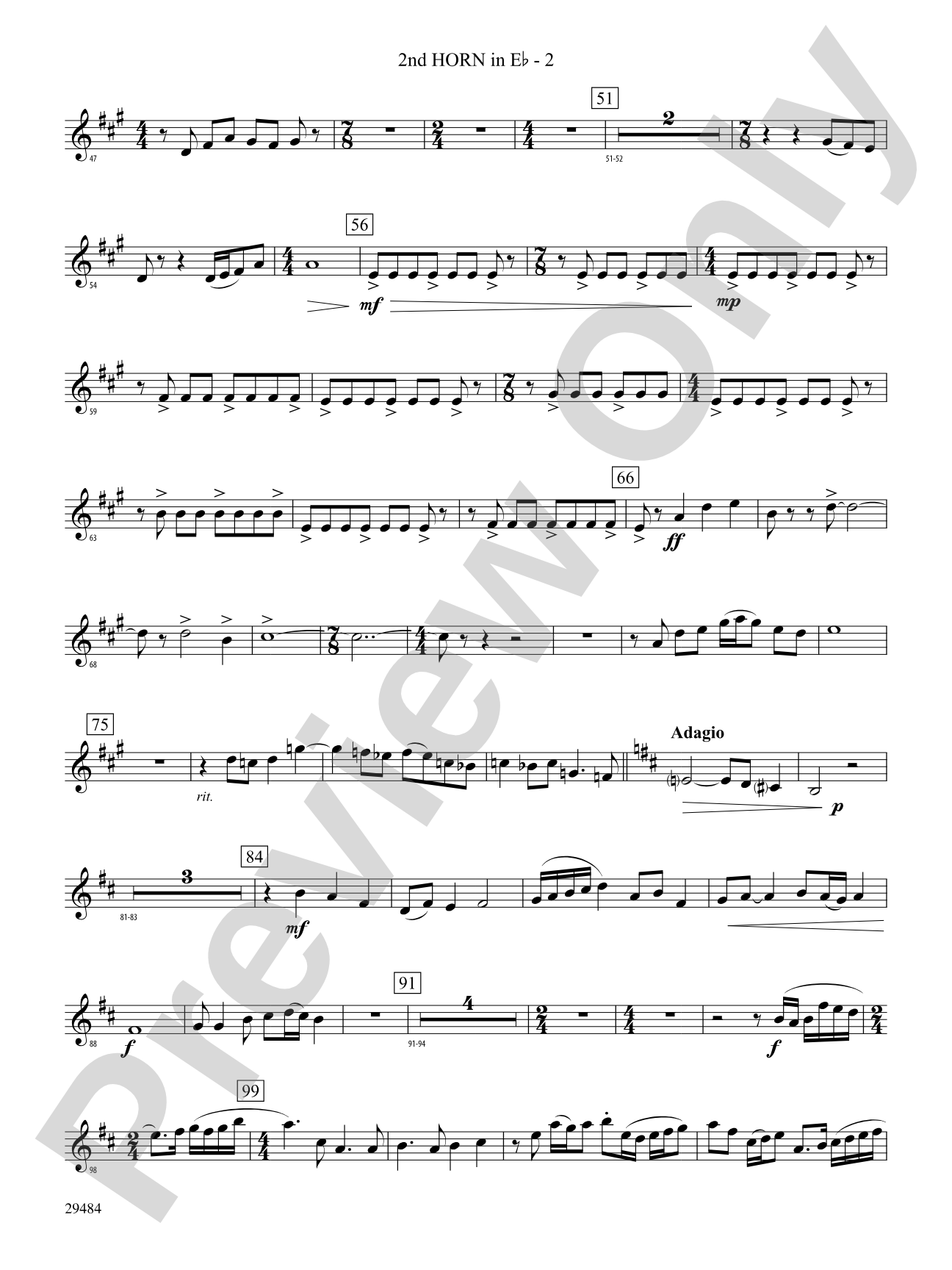 Spirit of Flight: (wp) 2nd Horn in E-flat