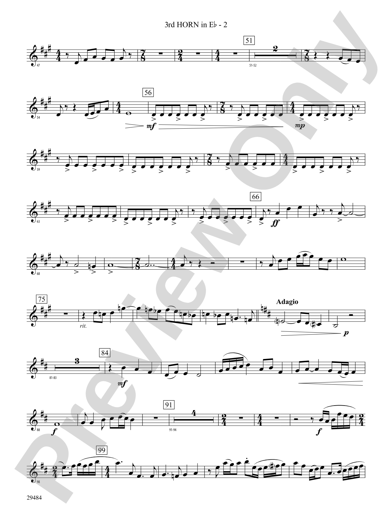 Spirit of Flight: (wp) 3rd Horn in E-flat