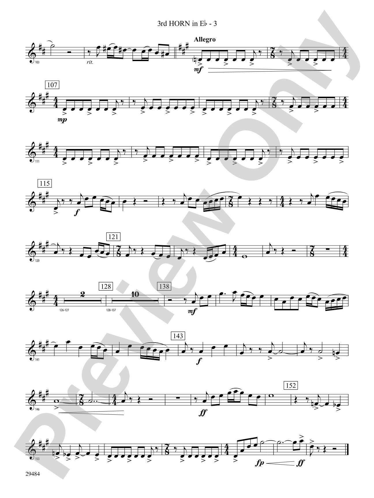 Spirit of Flight: (wp) 3rd Horn in E-flat