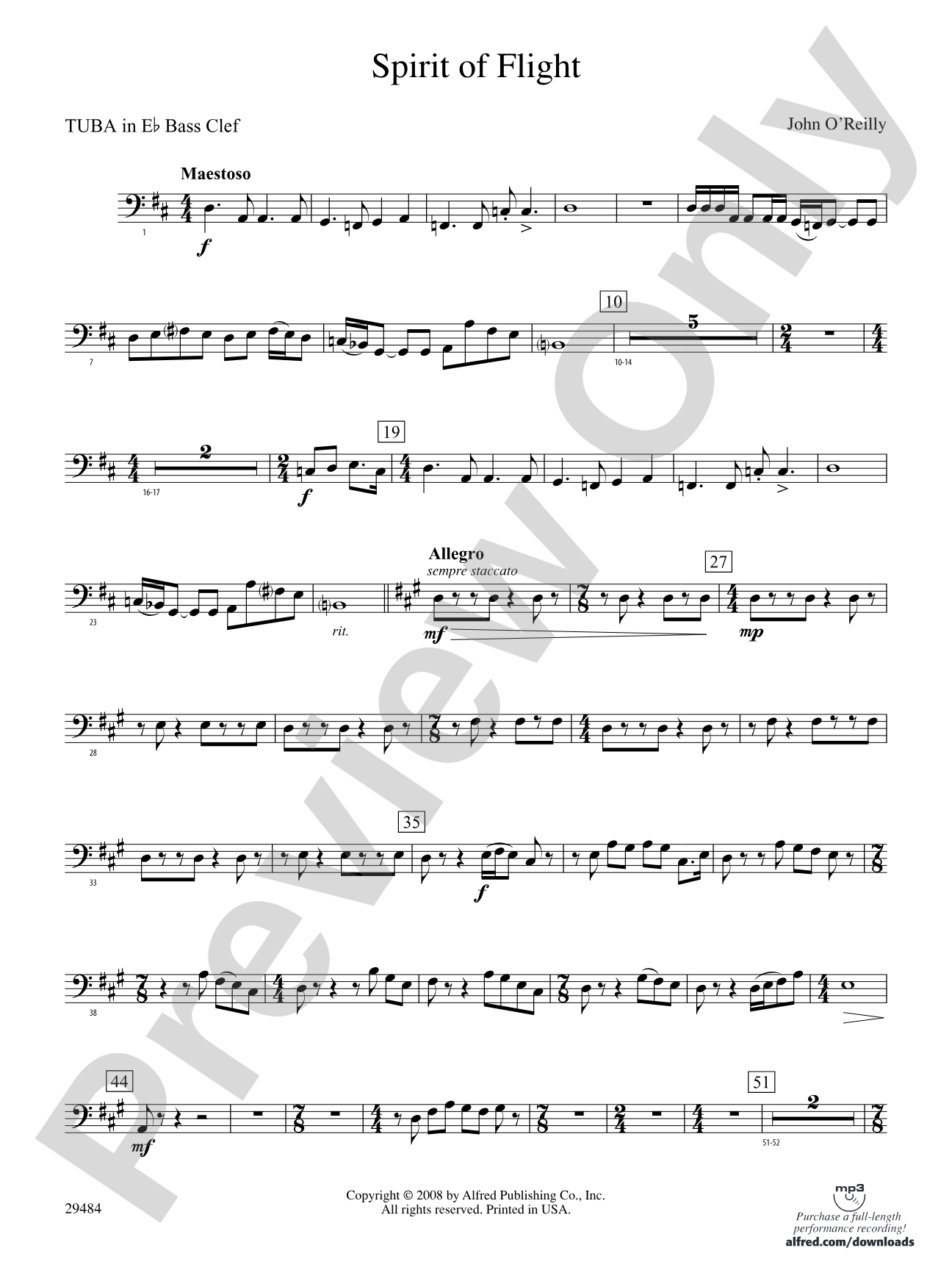 Spirit of Flight: (wp) E-flat Tuba B.C.
