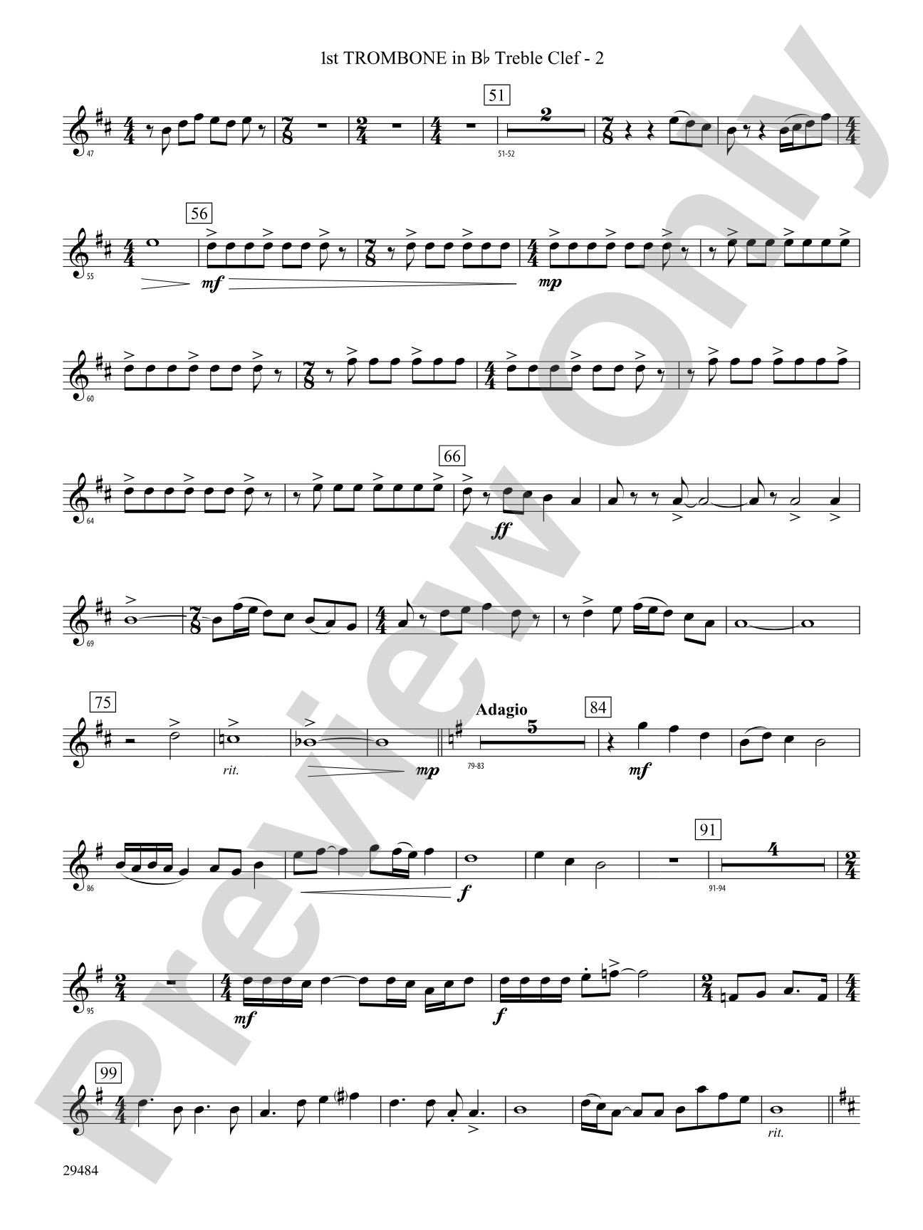 Spirit of Flight: (wp) 1st B-flat Trombone T.C.