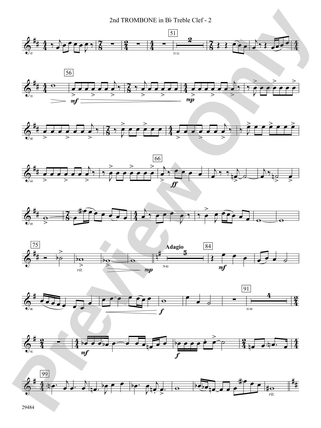 Spirit of Flight: (wp) 2nd B-flat Trombone T.C.