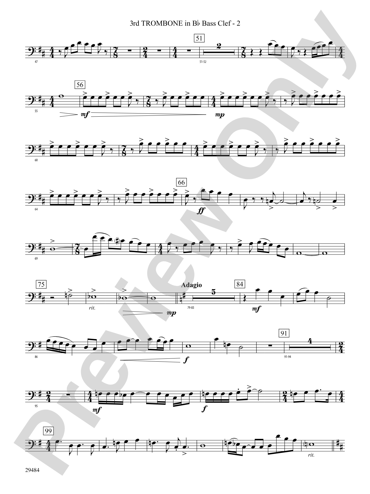 Spirit of Flight: (wp) 3rd B-flat Trombone B.C.