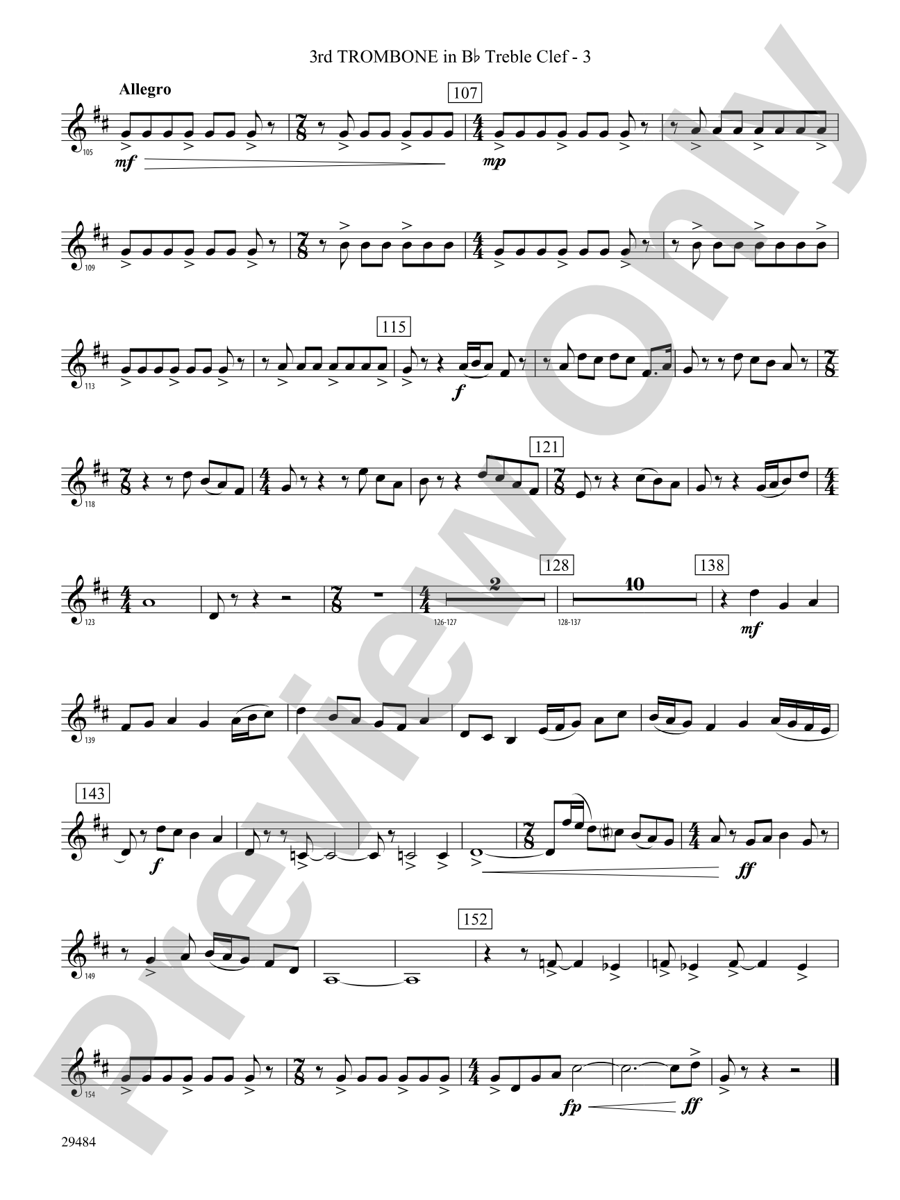 Spirit of Flight: (wp) 3rd B-flat Trombone T.C.