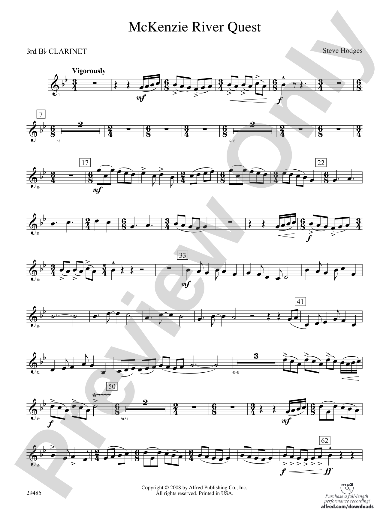 McKenzie River Quest: 3rd B-flat Clarinet