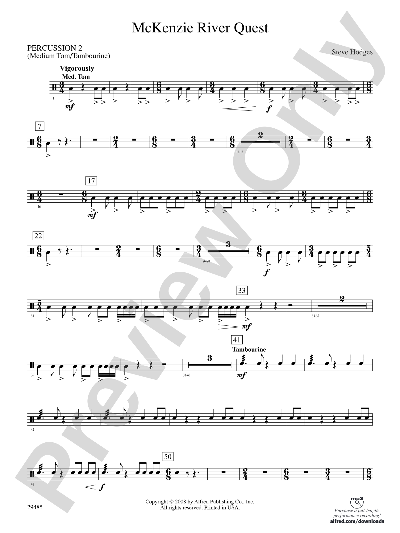 McKenzie River Quest: 2nd Percussion
