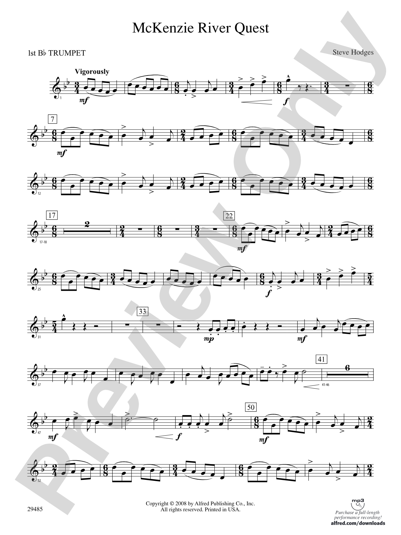 McKenzie River Quest: 1st B-flat Trumpet