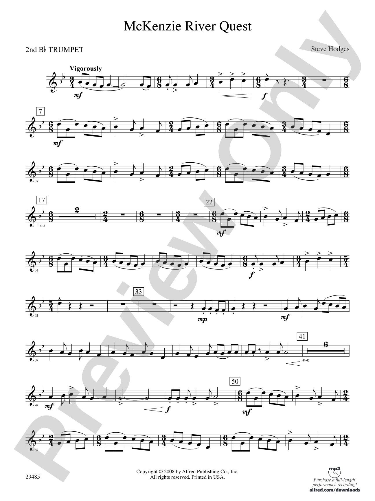 McKenzie River Quest: 2nd B-flat Trumpet