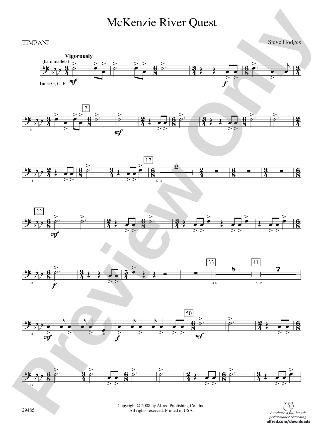 McKenzie River Quest: Timpani