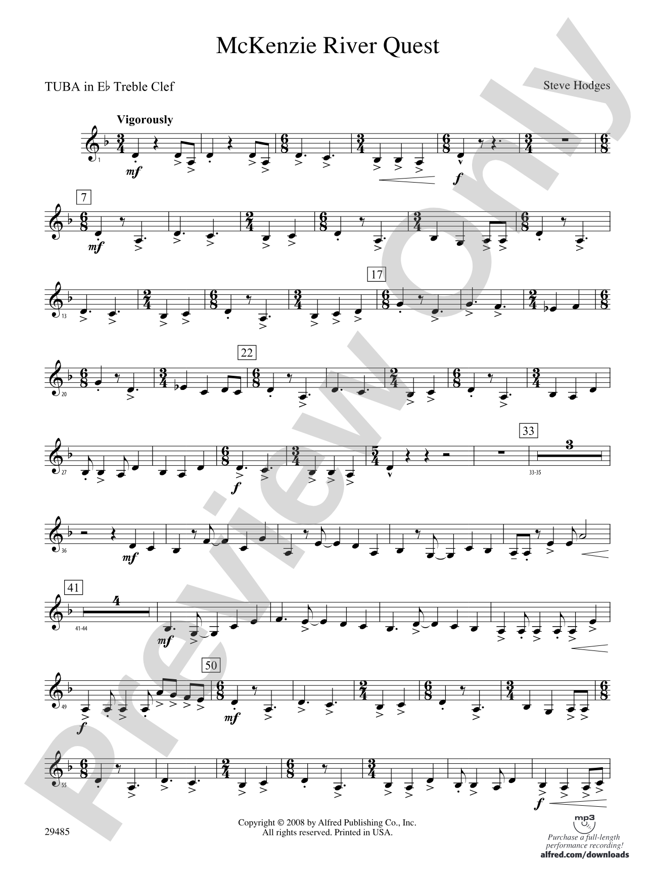 McKenzie River Quest: (wp) E-flat Tuba T.C.