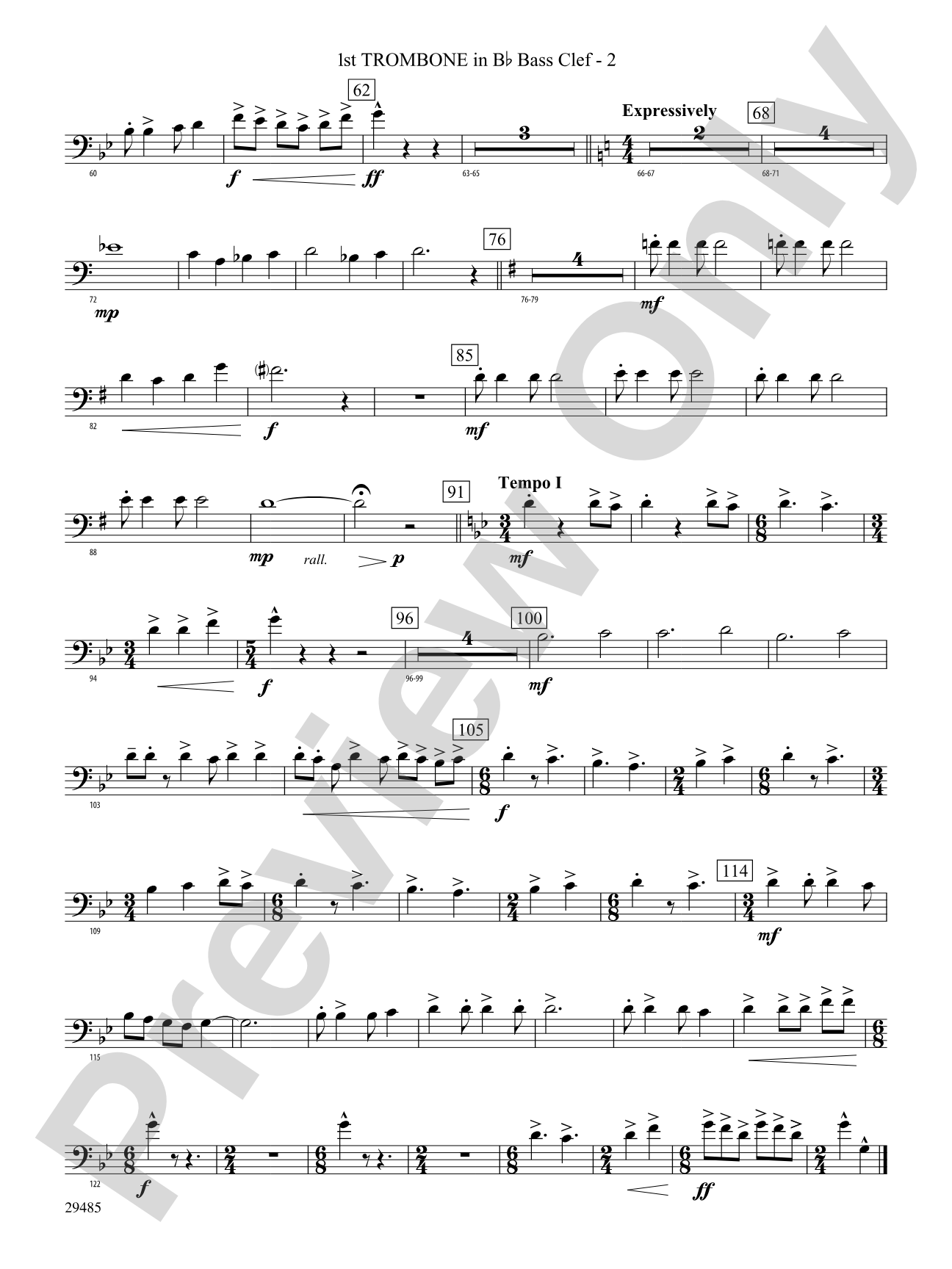 McKenzie River Quest: (wp) 1st B-flat Trombone B.C.