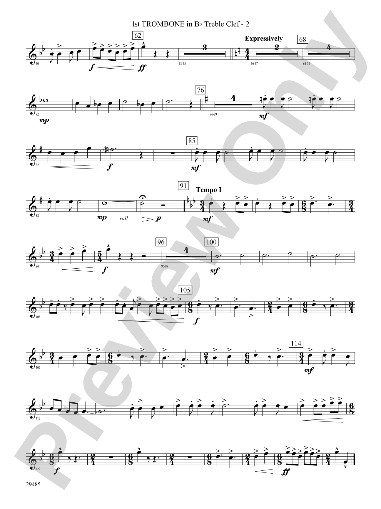 McKenzie River Quest: (wp) 1st B-flat Trombone T.C.