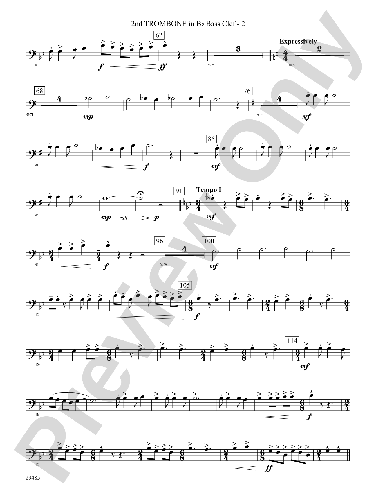 McKenzie River Quest: (wp) 2nd B-flat Trombone B.C.