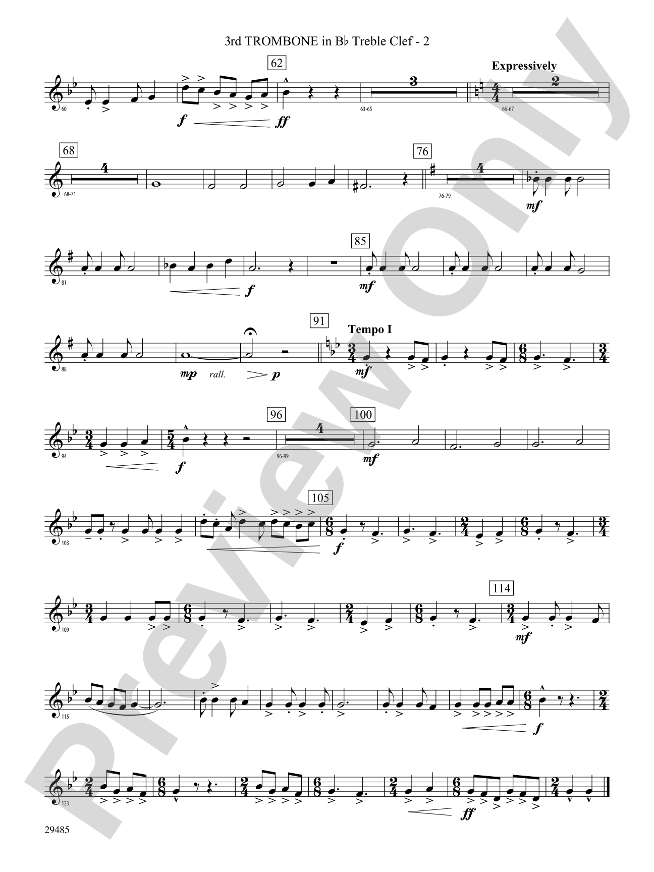 McKenzie River Quest: (wp) 3rd B-flat Trombone T.C.