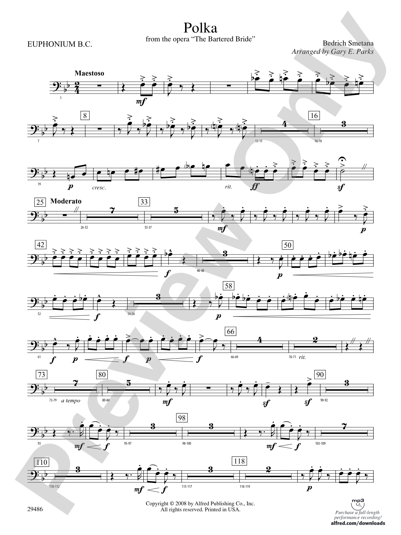 Polka from The Bartered Bride: Baritone B.C.